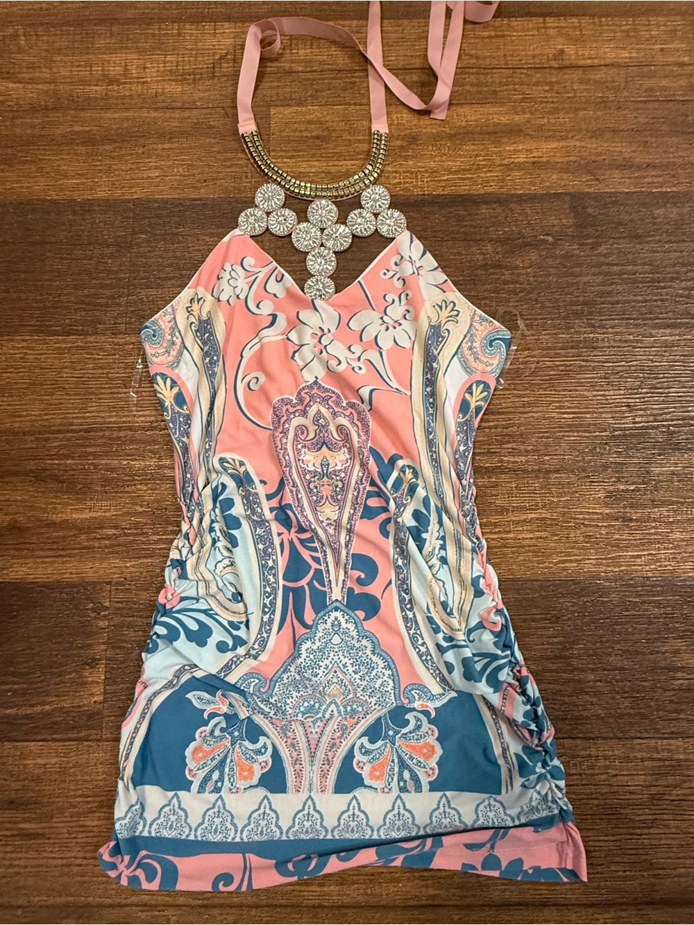 Venus y2k vintage rare Deadstock Halter top with diamond Neckline